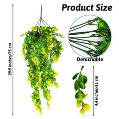 Reptile Plants Hanging Terrarium Plants Artificial Leaves Habitat Decorations…