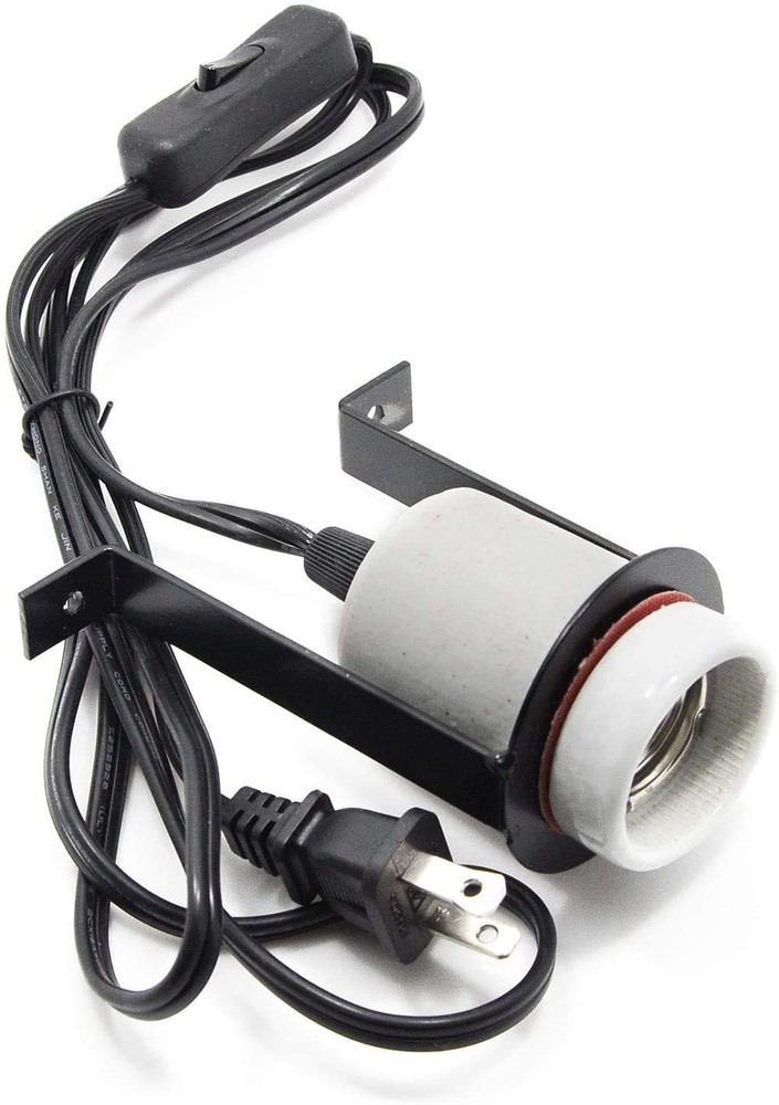 iRuiZhe Reptile Ceramic Heat Lamp Holder Pet Heater 1 Count (Pack of 1), Grey