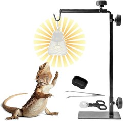 Reptile Lamp Stand, Adjustable Height Heat Lamp Holder for Terrariums and Tanks