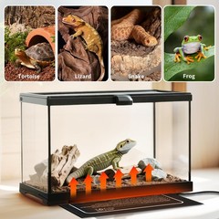 Reptile Heat Pad 18″x8″ Adjustable Temp Control 24W for 50-60 Gallon Tanks