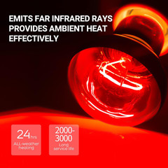 REPTI ZOO 75W Reptile Heat Lamp Bulb, 2PCS Day & Night Basking Spot Light Combo