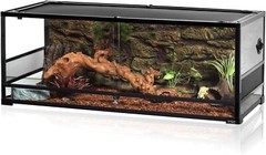 67Gallon Reptile Large Terrarium Upgrade Glass Front Opening Tank Sliding Doo…