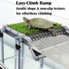 Extra Large Standing Turtle Basking Platform, 13.4″ Width Resting Area, DIY B…