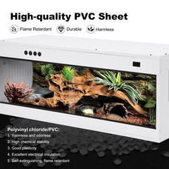 PVC Reptile Enclosure 39X16X16″ Terrarium Snake Tank No Temperature Control