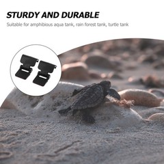 4 Pcs Feeding Box Anti-escape Lock Tank Reptile Latch Turtle Glass Buckle Lid