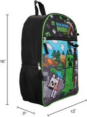 Bioworld Minecraft Adventure Mode 5-Piece Backpack Set Green