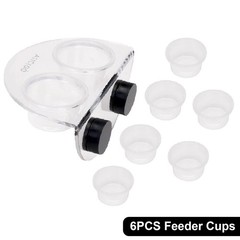 AIICIOO Crested Gecko Food Dish – Strong Magnetic White, White