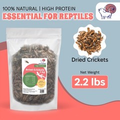 Dried Crickets (2.2 lbs) for Reptiles, Birds, and Small Pets – Natural Insect…