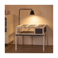 BIRASIL Wood Tortoise House, Indoor Turtle Habitat Reptile Cage, Tortoises En…