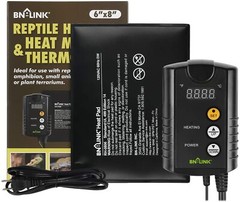 BN-LINK Durable Pet Heating Pad 6″ X 8″ with Digital Thermostat Combo Set 120V