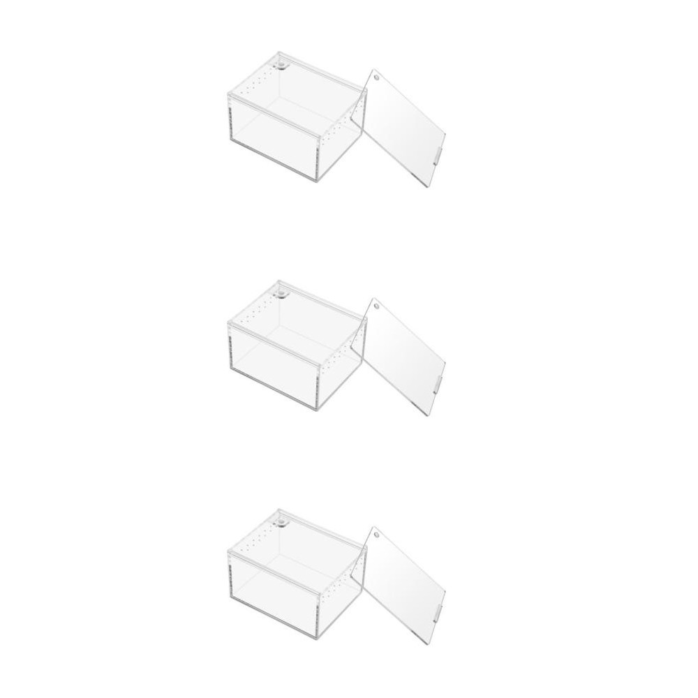 3 Pieces Jumping Spider Box Spider’s Habitat Supplies Lizard Case