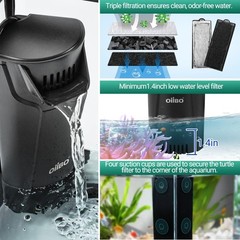 Oiibo Glass Turtle Tank Kit, 10 Gallon 20″ x 12″ x 10″ Turtle Tank Starter Ki…