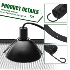 Mounting Spring Clips for Reptile Habitat Lighting Domes, Fits most reptile l…