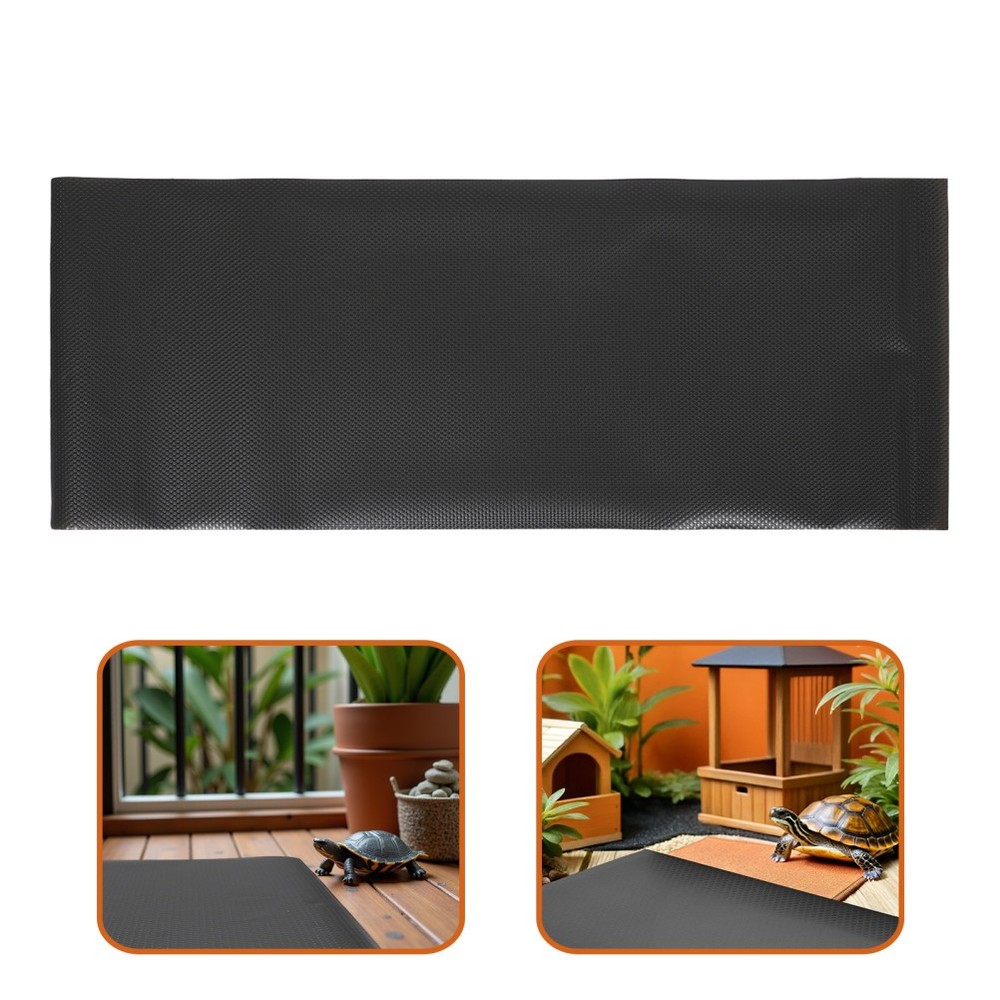 3Pcs Eva Reptile Habitat Liner Mat Waterproof Reusable Black Pet Carpet