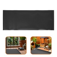 3Pcs Eva Reptile Habitat Liner Mat Waterproof Reusable Black Pet Carpet