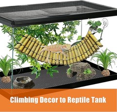Bearded Dragon Tank Accessories Reptile Climbing Hammock Bridge Lizard Lounger