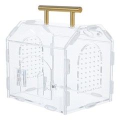 Jumping Spider Enclosure: 6.7×5.9×4.7″ Acrylic Transparent House with Handle –