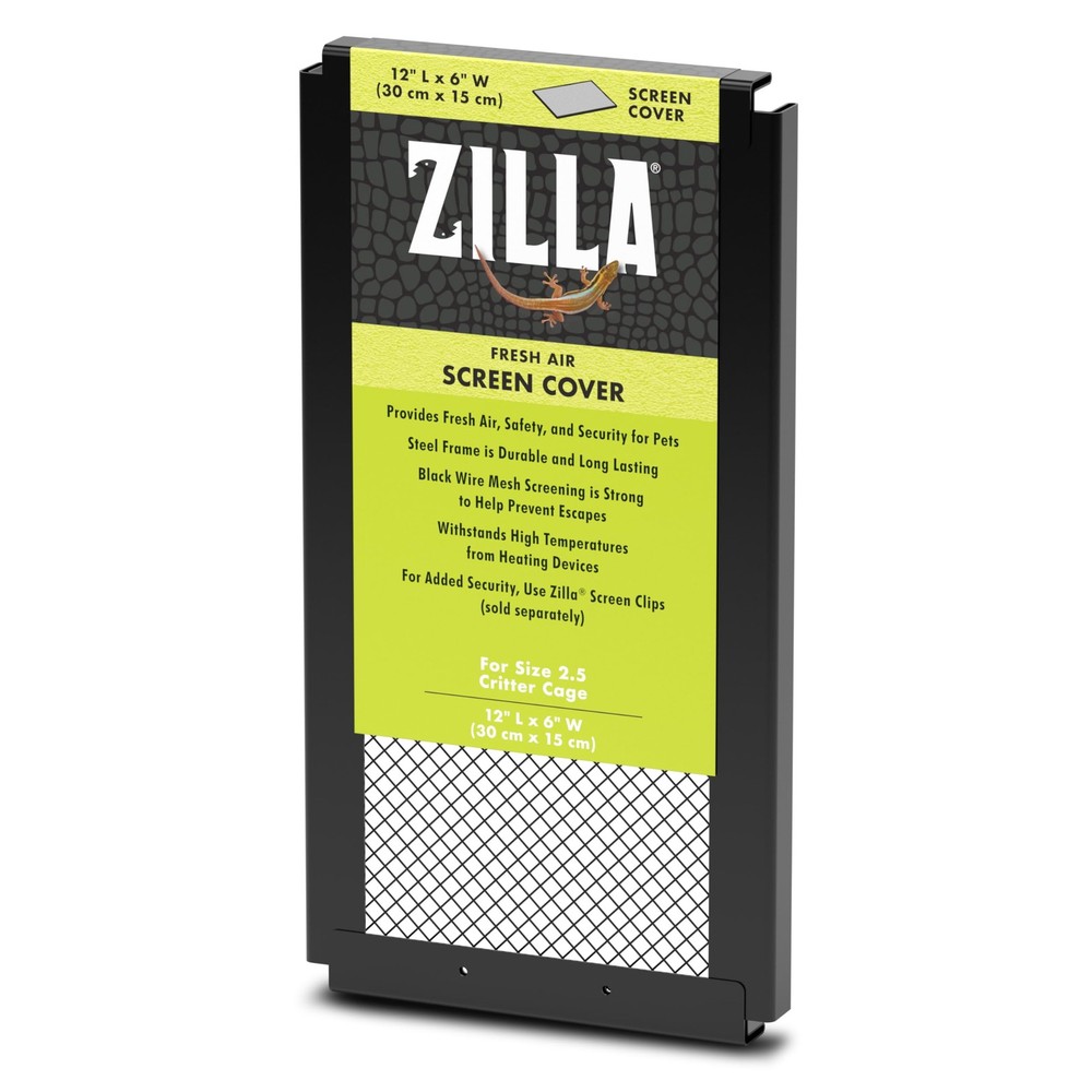 Target 12 X 6 Black Grays Rigid Steel Screen Cover For Reptiles And Pets