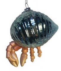 December Diamonds 79-80321 Hermit Crab Ornament, 4 Inches, Glass Blown with R…