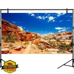 Riivvdise 48x24in Blue Desert Rock Reptile Tank Background