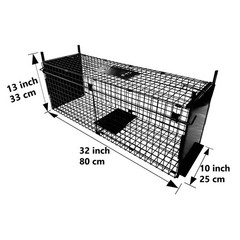 Animal Cage Trap 32 X 13 X 10 inch Double Door Animal Cage Trap Metal Trap Ca…