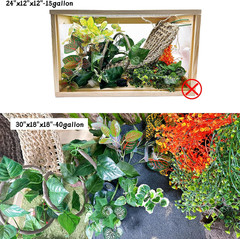 15Pcs Bearded Dragon Tank Accessories, Reptile Plants, Reptile Hammock, Lizard H