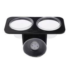 Reptile Feeder Single Double Feeding Bowl Water Breeding Dispenser Plastic