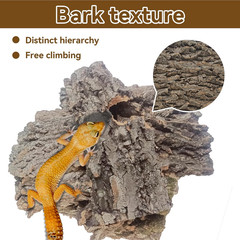Reptile Cork Bark Substrate,1.5 LB Natural Tree Bark for Terrarium Wood Gecko Cl