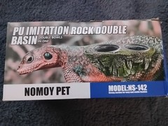 Nomoy Imitation Rock Basin Double Bowls For Reptile Model NS-142