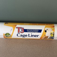 Prevue Hendryx Pet Products T3 Antimicrobial Cage Liner 21 1by2In by 100Ft White