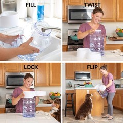 PetFusion H2O Gravity Pet Water Dispenser. Durable 2.5 Gallon Waterer Feeder….