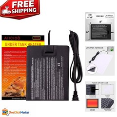 Versatile Hermit Crab Heater – 8W Reptile Heat Mat for Snakes, Lizards & More