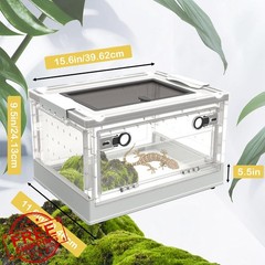 PINVNBY Reptile Feeding Box White Wheels