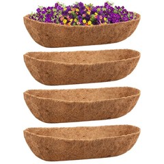 Riare 4 Pack 36 Inch Trough Coir Liners for Planters, Pre-Formed Coconut Coir…