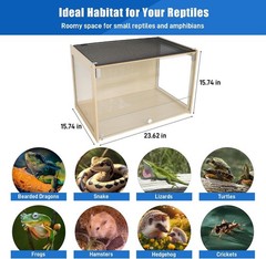 Reptile Terrarium Enclosure 30Gallon Bearded Dragon Tank, 24*16*16inch