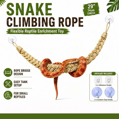 Snake Enclosure Accessories, Reptile Climbing Toy with Suction Cups and Hooks fo