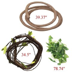 5 PCS Bearded Dragon Hammock, Flexible Jungle Climber Reptile Vines Terrarium…