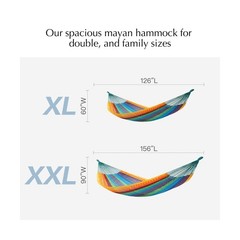 PNAEUT Handwoven Mayan Hammocks for Outside, Handwoven Thick Soft Rope Double…