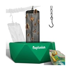 Hookable Chameleon Feeding Bowl, Professional Live Worm Organizer with Column…