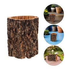 5.89 Inch Wood Reptile Hideout, Light Brown Hollow Log Reptile Hides, Tree Tr…