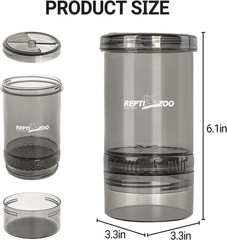 Reptile Cricket Calcium Powder Mixer, Cricket Keeper Shaker for Bearded Dragon G