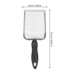 1Pcs Black Stainless Steel Reptile Sand Shovel Ergonomic Durable Cleaning Tool