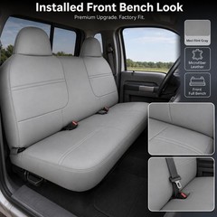 GXARTS Med Flint Gray Front Bench Bottom & Top Lean Back Replacement Leather …