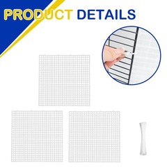 9 PCS Dog Crate Divider Panel with Ties, 11.8″ x 11.8″ Transparent PVC Pet Ke…