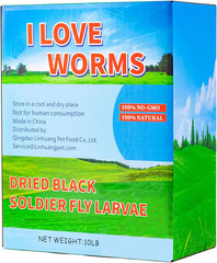 Dried Black Soldier Fly Larvae (10Lb), 100% Natural Non-Gmo, Treat for Chickens,