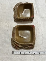 2 Piece Reptile Food and Water Bowl Set Reptile Feeding Dish Reptile Food Bowl