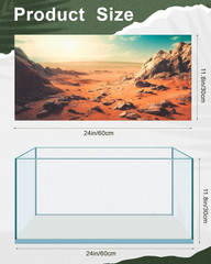 4 Pcs 24 X 11.8 Inch Reptile Habitat Background with Nano Glue Gobi Sun Cactus S