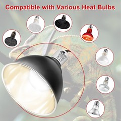 5.5 Inch Reptile Lamp Fixture Deep Dome With Switch Fits 60/75/100/150W