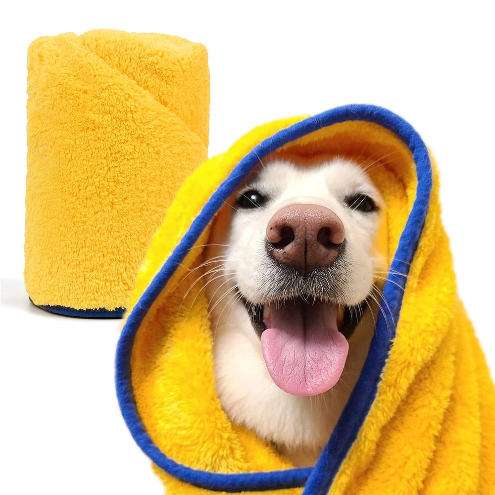 Large Ultra Absorbent Pet Towel 23.6×47.2 Inch Quick Drying Microfiber Dog Cat