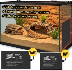 Reptile Heat Pad 6″ X 8″ 8W Heating for Tank Lizard Snake Bearded Dragon Hermit